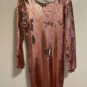 Dress the Population Lola Rose Gold Sequin Dress